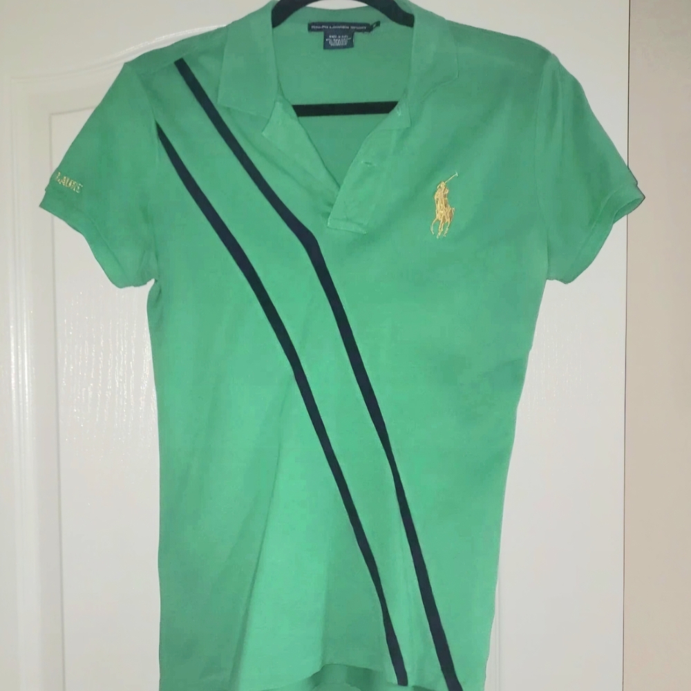 Ralph Lauren Green Polo Shirt with Embroidered Logo
